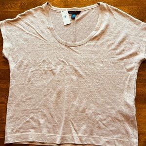 NWT Banana Republic Linen Scoop Neck T Shirt Top size S
